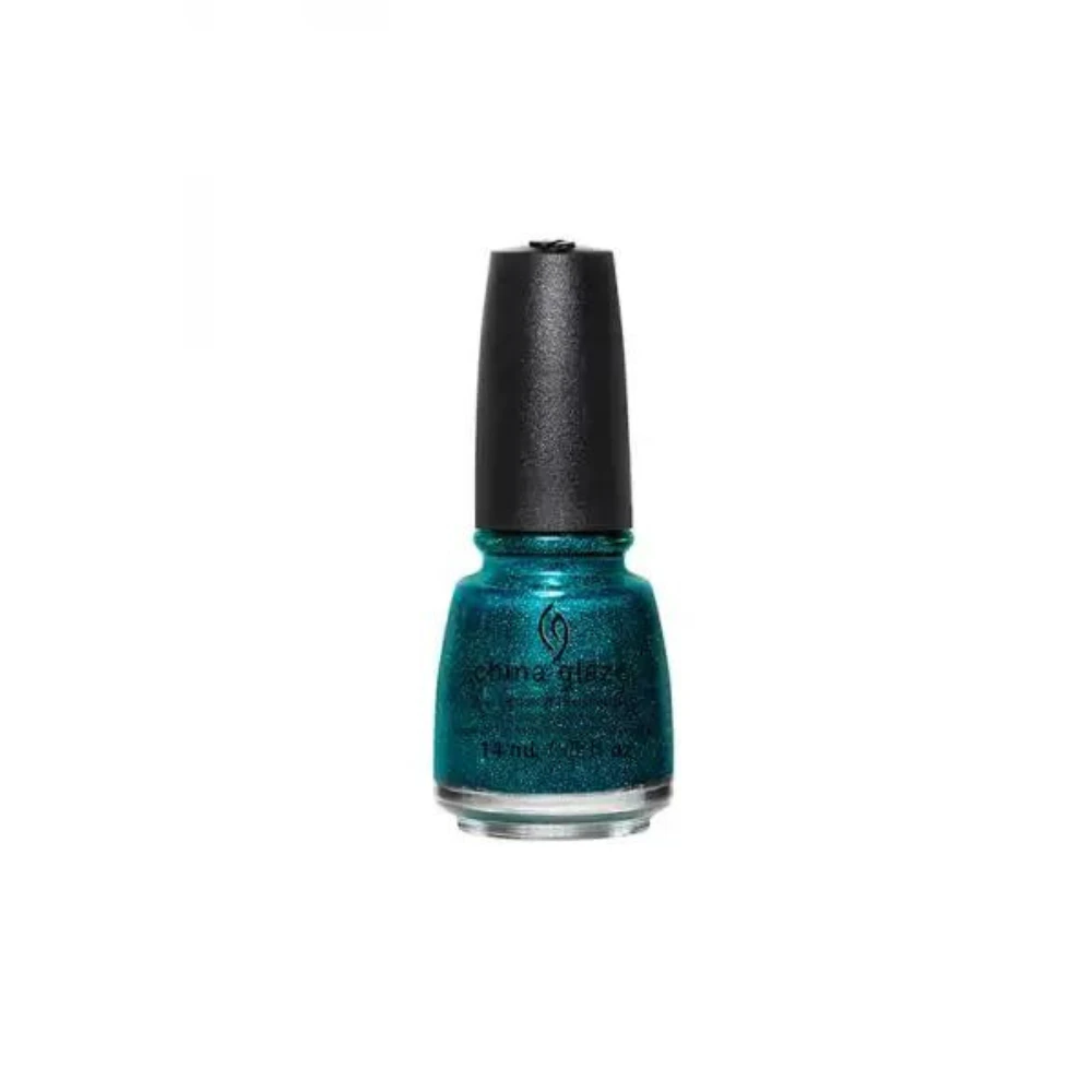 China Glaze Nail Polish .5 oz - Give Me The Green Light! - So sparkly, shimmery blue, green. Micro glitter shine, cosmic dimensions.