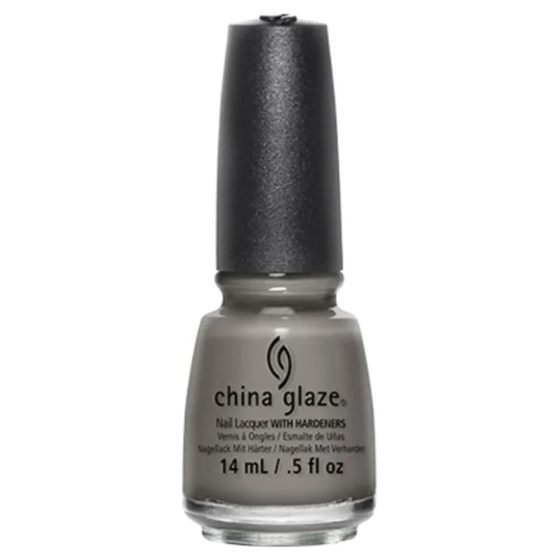 China Glaze Nail Polish .5 oz - Recycle - San Francisco foggy grey day, watching the tide roll away. Keep chic and warm in grey.