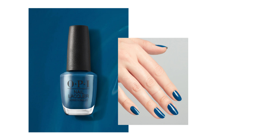 OPI Nail Polish - Duomo Days, Isola Nights .5 oz - This all-in-one deep sapphire blue nail polish echoes the gentle beauty of dawn and the subtlety of nightfall in Milan.