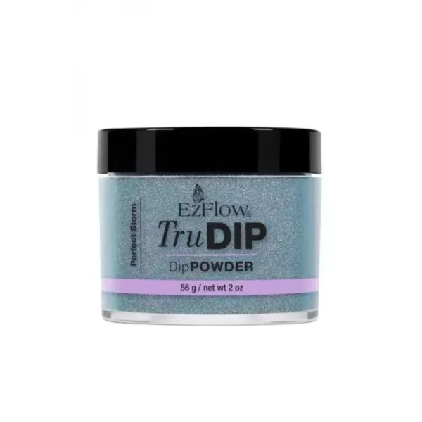 TruDip Acrylic Dip Powder 2.0 oz - Perfect Storm - Blue Glitter