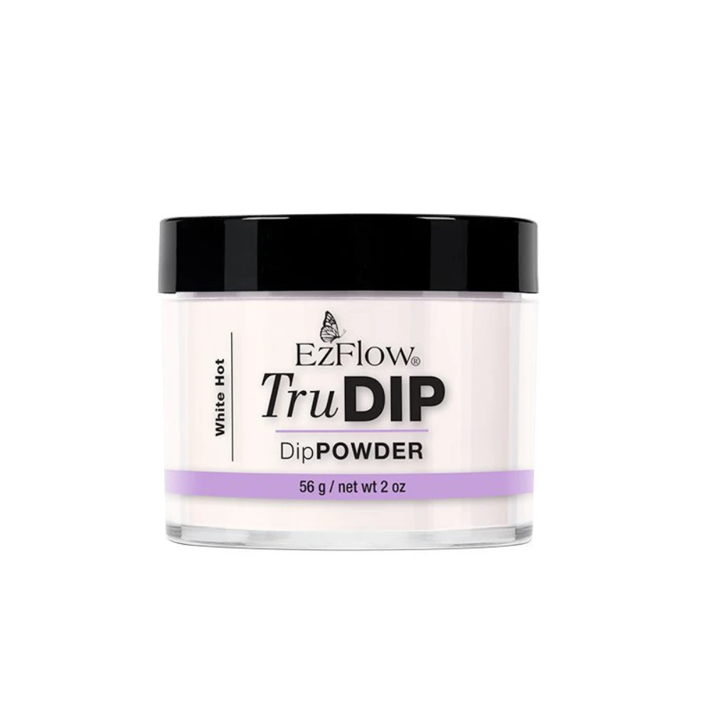 TruDip Acrylic Dip Powder 2.0 oz - White Hot - White Glitter