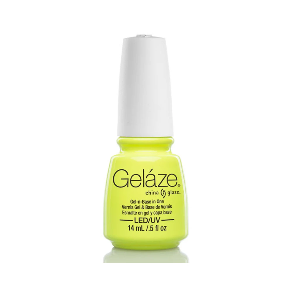 China Glaze Gelaze Gel Nail Polish - Celtic Sun - Neon Yellow Gel Nail Polish