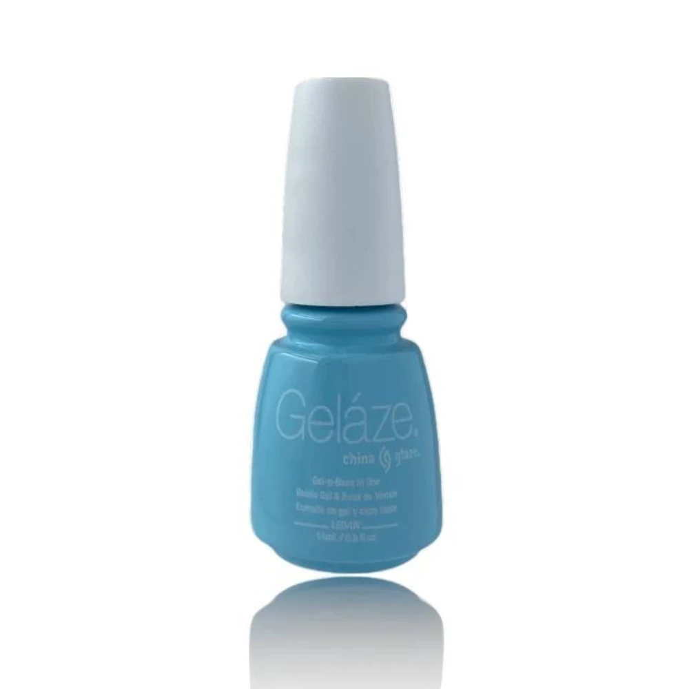 China Glaze Glaze Gel Nail Polish .5 oz - Chalk Me Up - A tranquil sky blue gel nail polish.