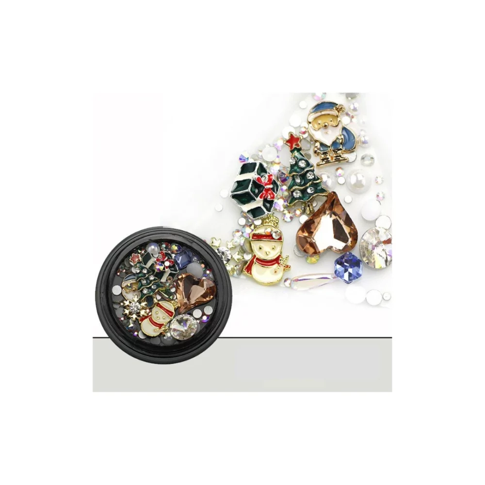 Christmas 3-D Nail Charms - Snowman & Christmas Tree