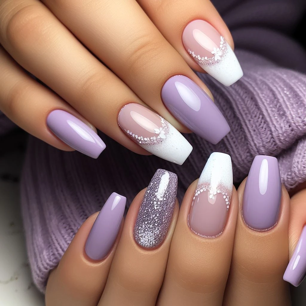 Purple Lilac Splendor: Dive into Spring with Enchanting Nail Designs!