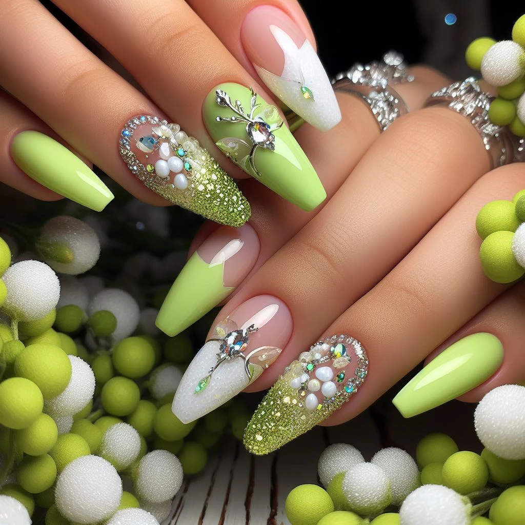 Make Them Green With Envy - Green Spring Nail Ideas