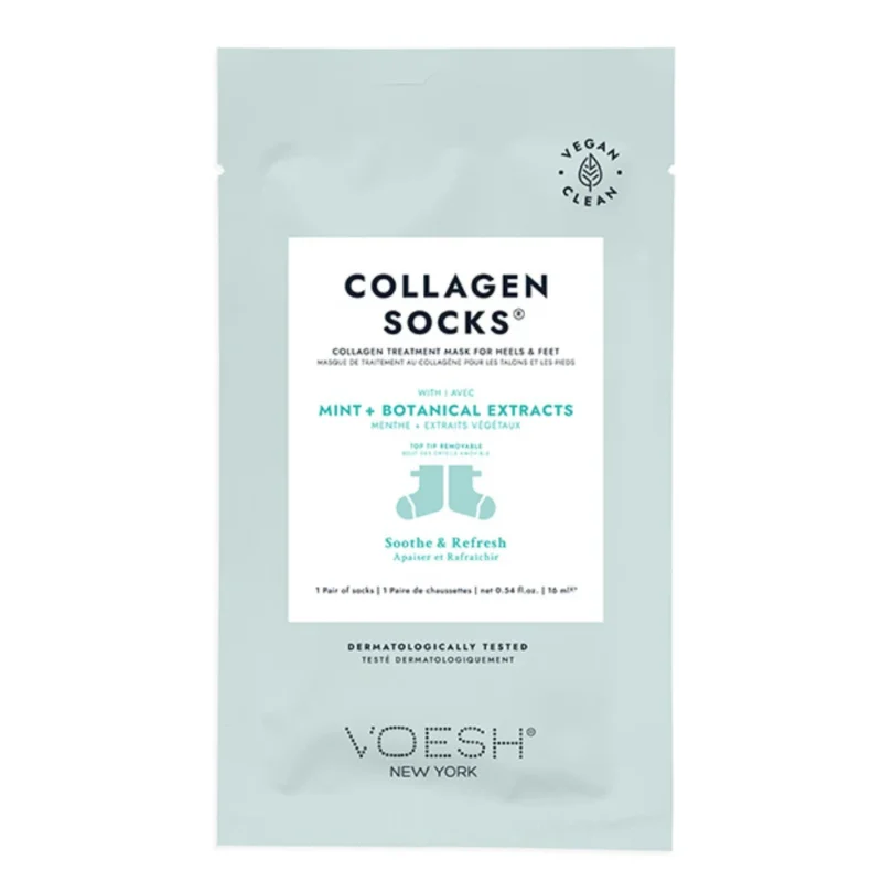 Voesh Collagen Socks Mint & Botanical Extracts - Refreshing Foot Hydration