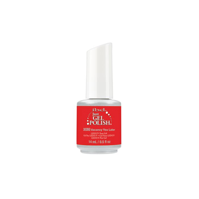 ibd Just Gel .5 oz - Vacancy You Later - Vibrant Red Polish