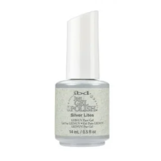 IBD Just Gel Silver Lights | Sparkling Glitter Gel Nail Polish