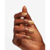 Image of OPI Gel Nail Polish - Five Golden Flings. Gold Glitter Gel Nail Polish Swatch