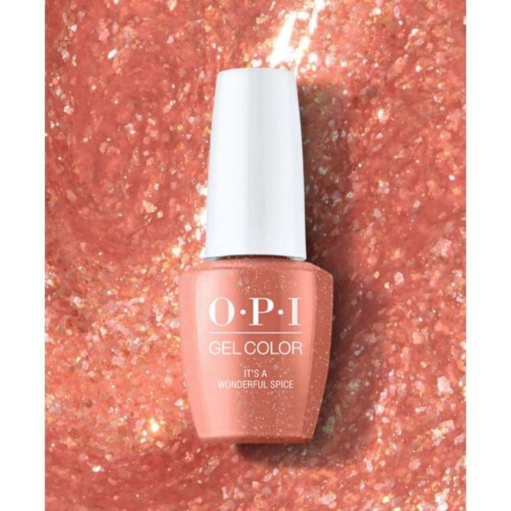 Image of OPI Gel Nail Polish - It's A Wonderful Spice - Rose Gold Glitter Gel Nail Polish