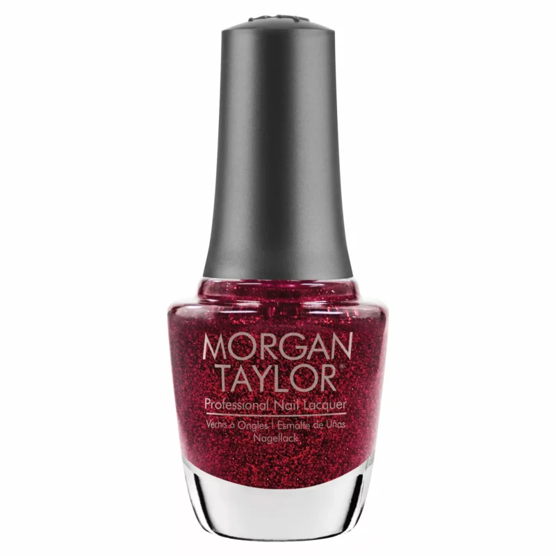 Morgan Taylor, Good Gossip, Red Glitter Nail Polish