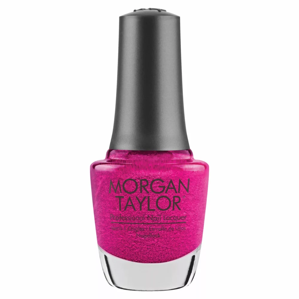 Morgan Taylor - High Voltage - Neon Pink Glitter Nail Polish